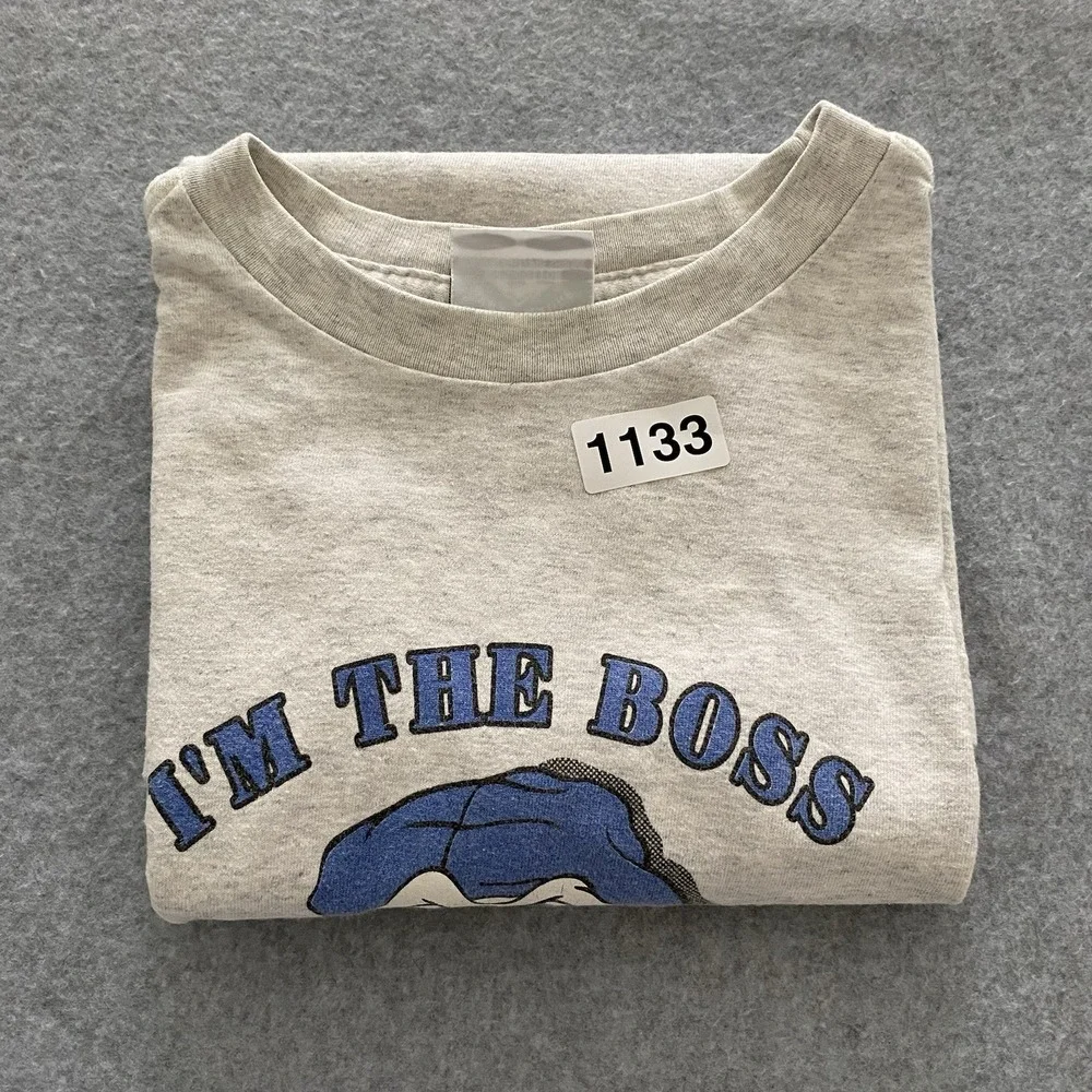 Vtg 90s Youth XL Shirt I'm The‎ Boss Duck Cartoon Reno Graphic Sierra Madre Tee